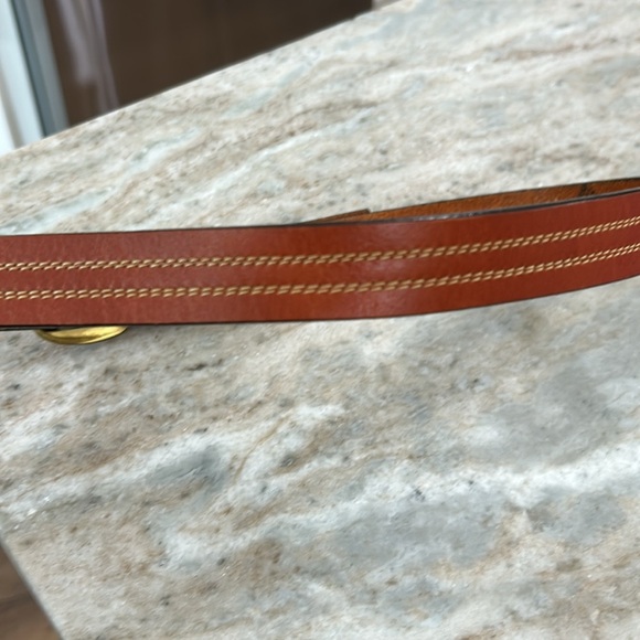 Leegin Men’s Leather Belt 32 with solid brass buckle brown - Picture 6 of 16